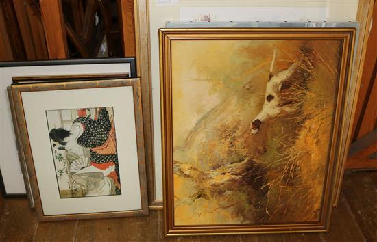 Qty of oils & prints